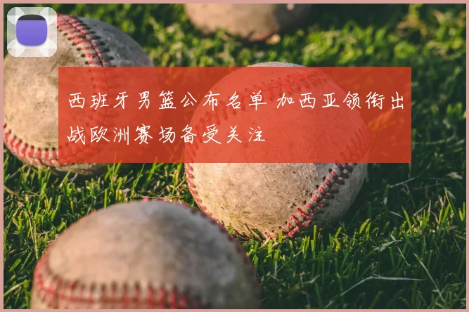 西班牙男篮公布名单 加西亚领衔出战欧洲赛场备受关注